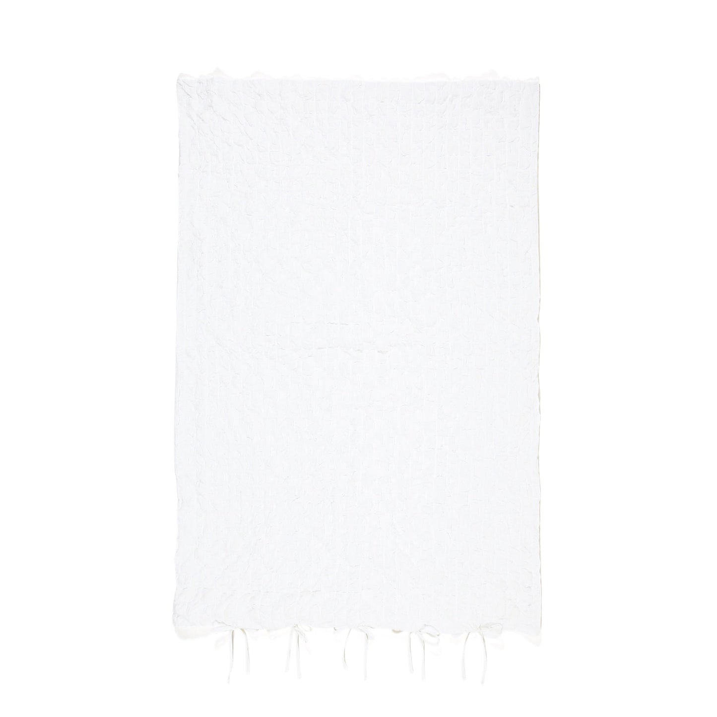 Seersucker Check Comforter Case Single White