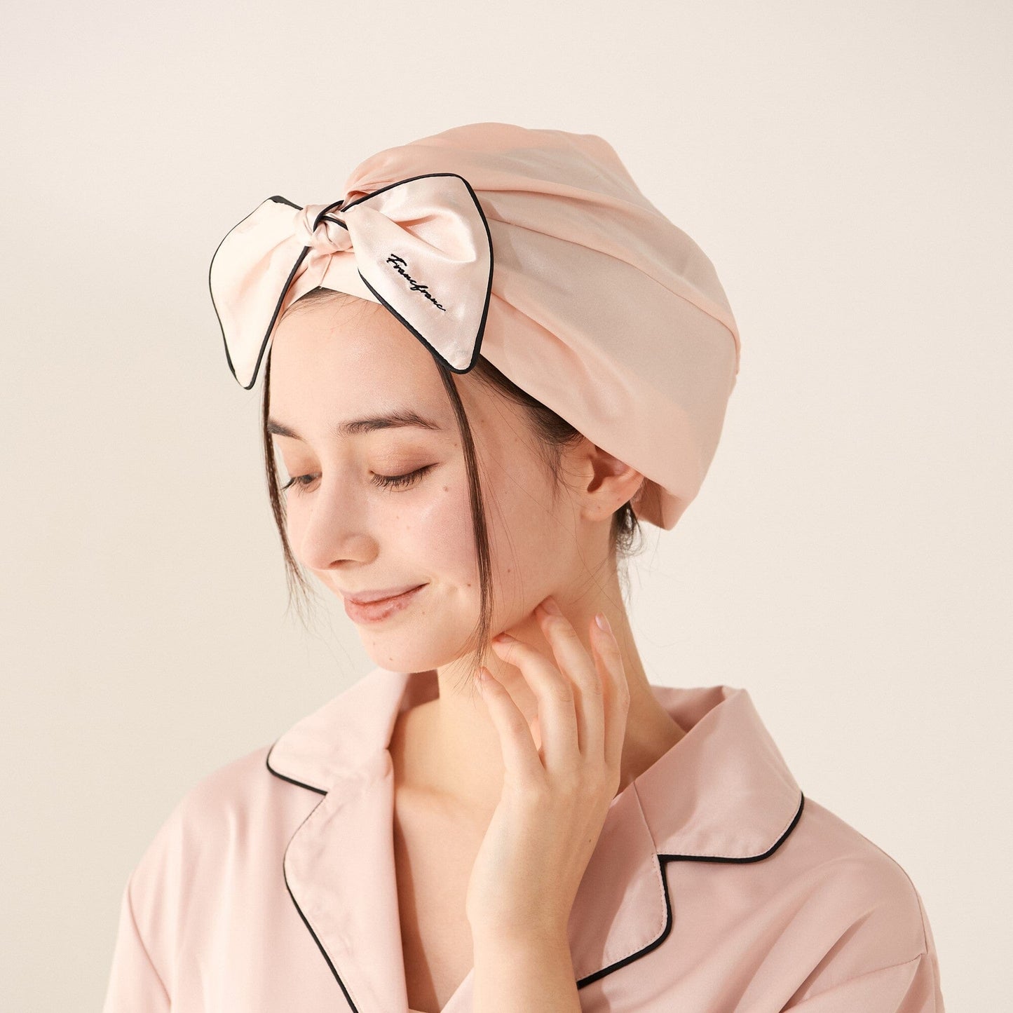 Silk Night Cap Short Pink