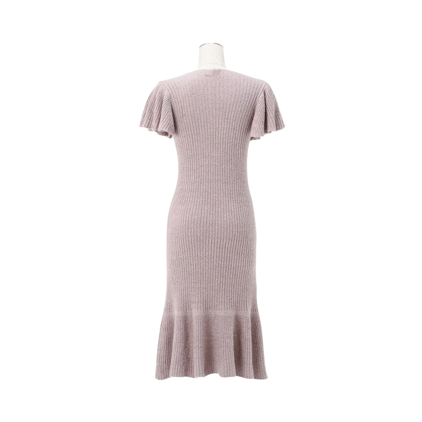 Moist Feather Knit Glitter Dress Pink